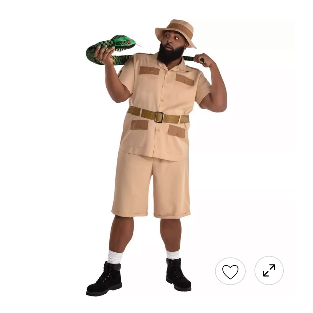 Men’s plus size Halloween safari guide costume